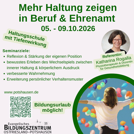 Bildungsurlaub: Mehr Haltung zeigen in Beruf & Ehrenamt